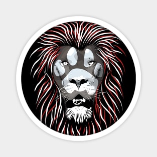 Lion Face - War paint tribal paw Magnet
